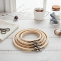 Natural bamboo embroidery hoop, round frame for hand stitching