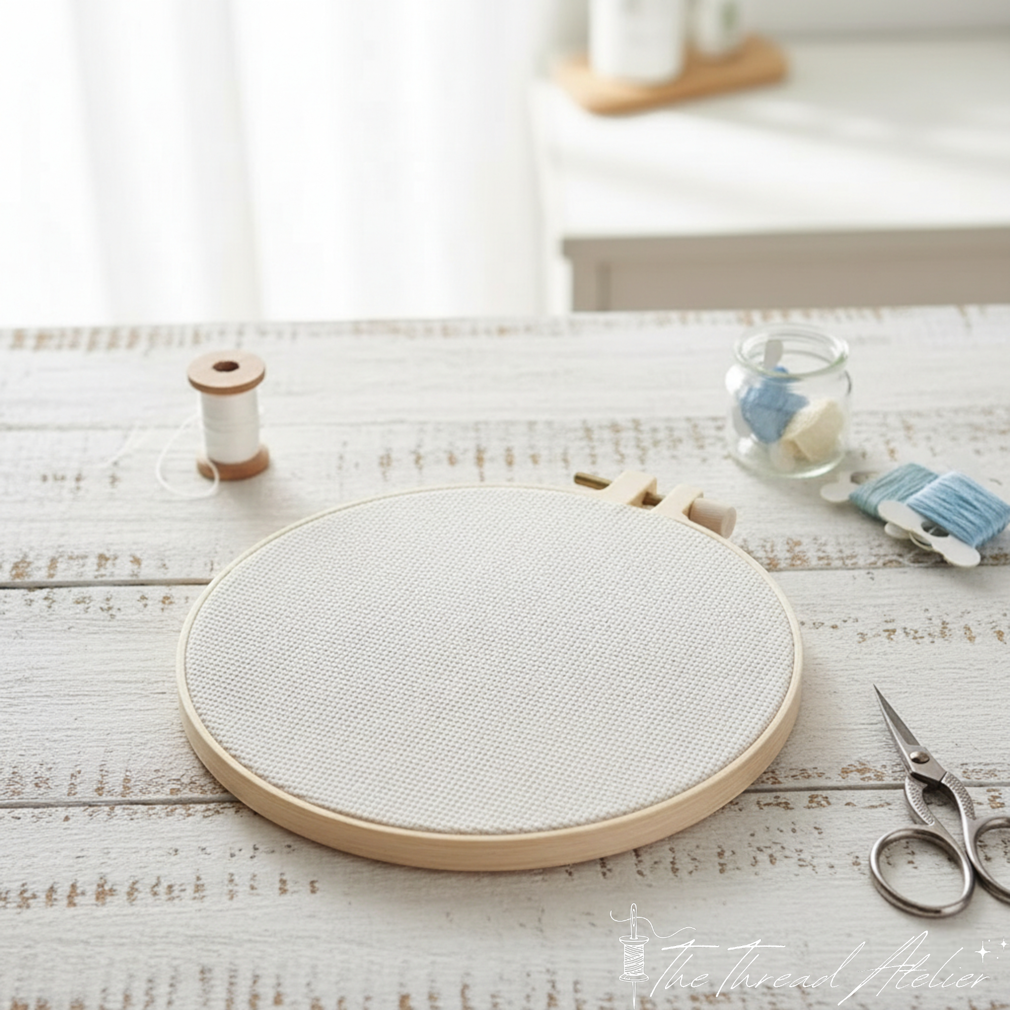 Bamboo hoop closed with its brass tension screw