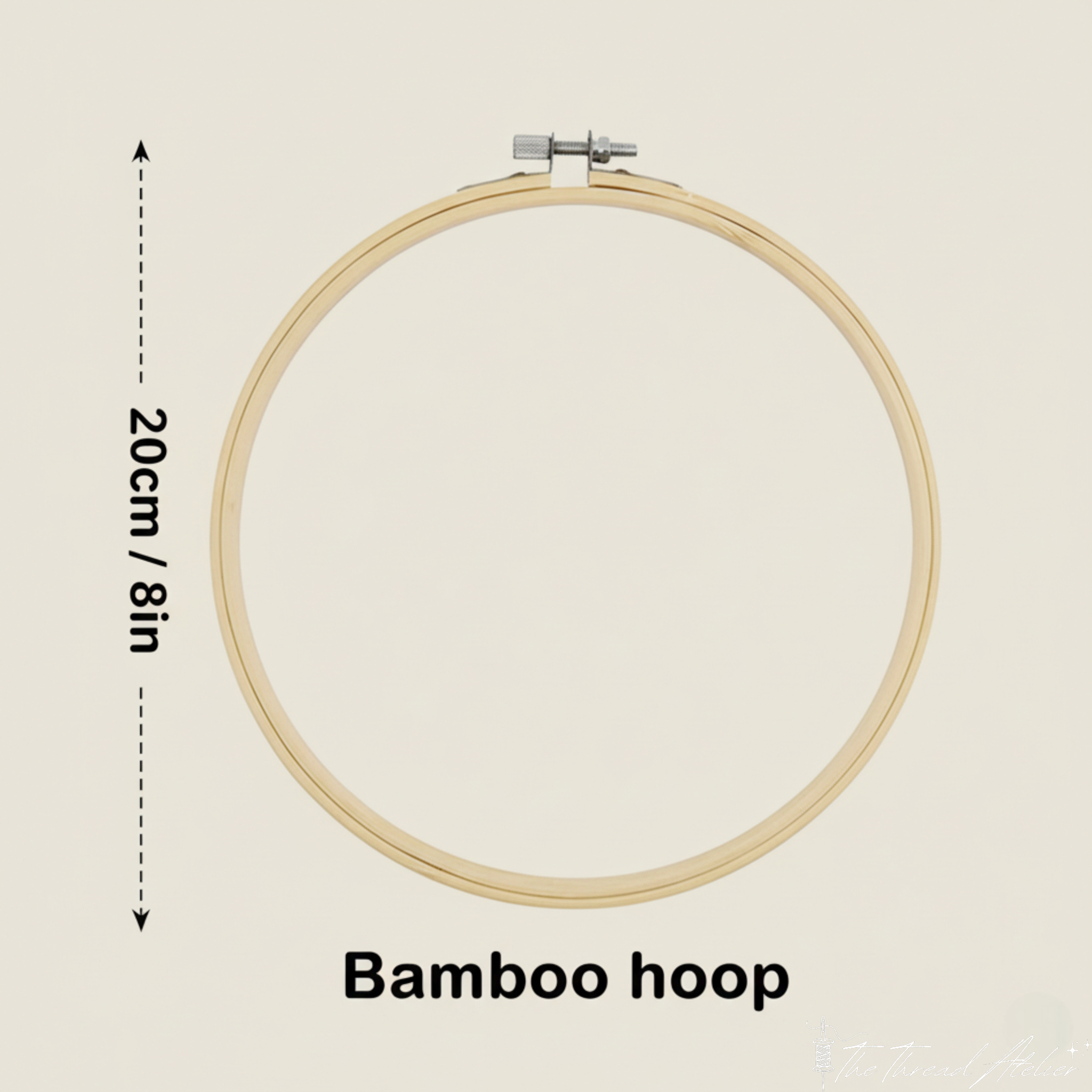 Bamboo round frame used for cross stitch and needlepoint