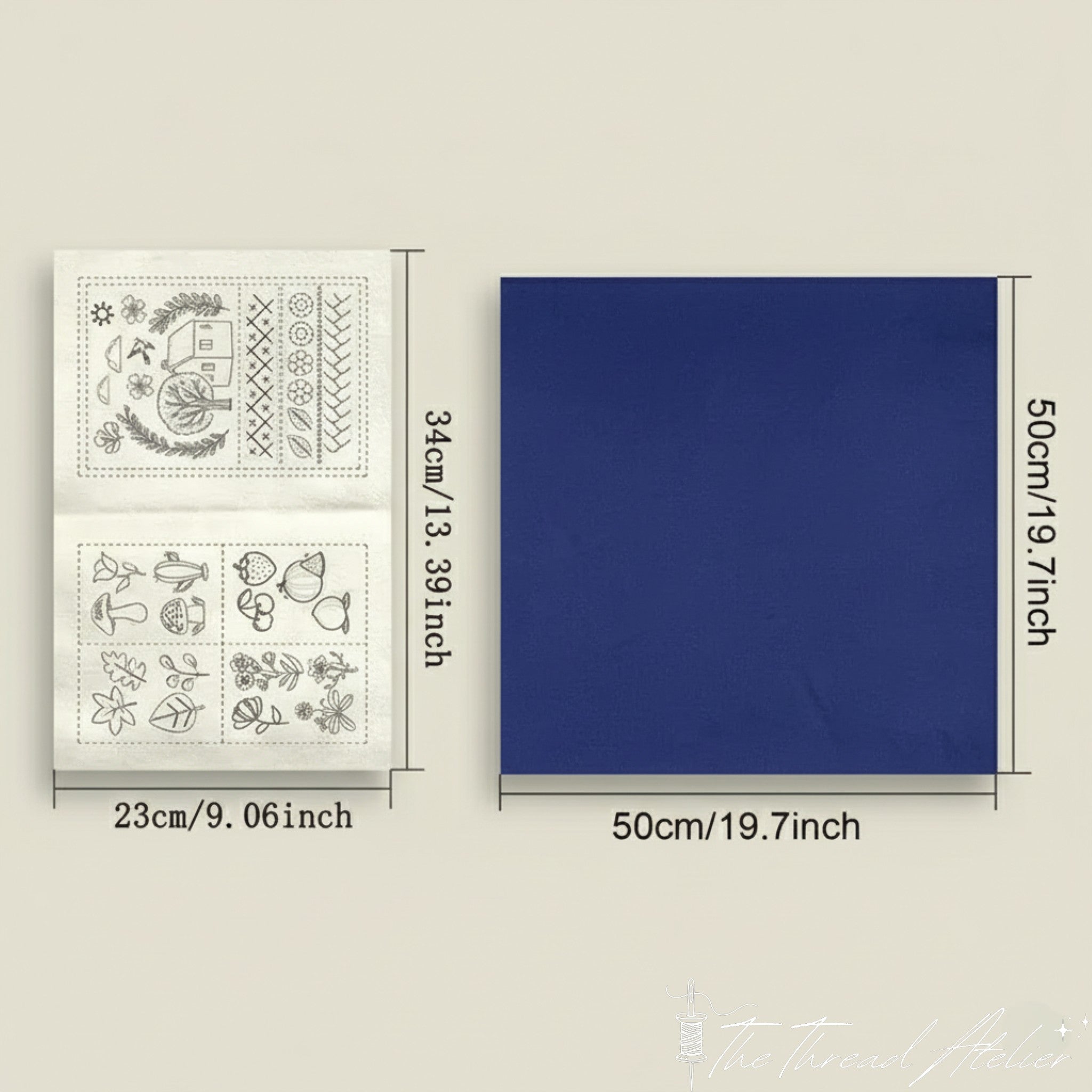Beginner embroidery sketchbook with pre-printed stitch patterns